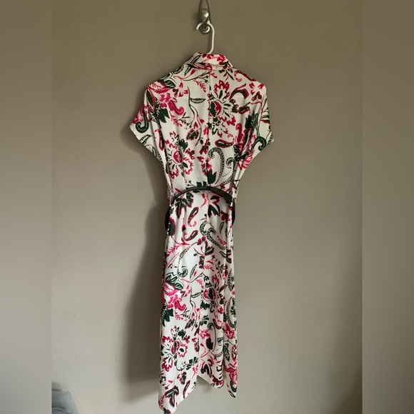 ZARA BELTED PRINTED SHIRT DRESS - Picture 8 of 11